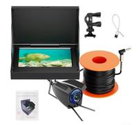 Oniissy Buscador de peces de 5.0 pulgadas para pesca en río de hielo y barco con cámara subacuática, gran angular de 220°, profundidad de detección de 100 m, impermeable IP67, penetración de agua