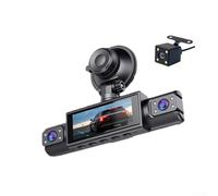 Oniissy Cámara de salpicadero de 4 canales, vista de 360 grados, cámaras traseras frontales 1080P 480P, control de aplicación DVR de visión oscura, grabación en bucle con sensor G para automóviles