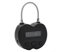 Oniissy Candado con pantalla LCD, temporizador electrónico recargable por USB para seguridad de viaje, cuenta regresiva ajustable hasta 99 horas para protección de privacidad en (negro)