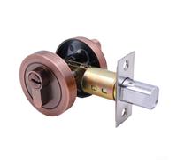 Oniissy Cerradura de puerta de aleación de zinc de una sola cara con llave y botón giratorio interno para puertas de casa, hoteles y oficinas, cerradura auxiliar oculta invisible (gris, 9 x 23 mm)