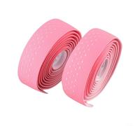 Oniissy Cinta elástica de silicona sintética para manillar con acolchado EVA para bicicletas de carretera, agarre antideslizante que absorbe los golpes en varios colores (rosa)