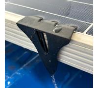 Oniissy Clips de drenaje de agua para panel solar fotovoltaico compatibles con marcos de 30/33/35 mm, 20 unidades, color negro para una generación de energía mejorada y eliminación automática de agua