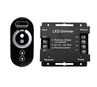 Oniissy Controlador de atenuación de tira LED, control remoto de panel táctil de 12 V-24 V, 18 A, 432 W, regulador de brillo ajustable para tiras de luz monocromáticas, iluminación de decoración del