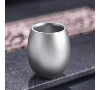 Oniissy Copa de vino para camping, taza Ti de 15 ml para viajes al aire libre, senderismo y picnic, vaso ligero de óxido, taza de cerveza apilable, compatible con (estilo esmerilado)