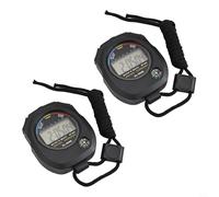 Oniissy Cronómetro digital para natación, correr y entrenar, paquete de 2 con memoria de 2 vueltas, precisión de 1/100 segundos, gran pantalla visible a la luz solar, diseño ergonómico para deportes