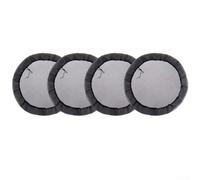 Oniissy Cubierta de malla para barriles de lluvia, 45 cm, red de protección de desechos de poliéster negro con cordón para tanques de recogida de agua, paquete de 4