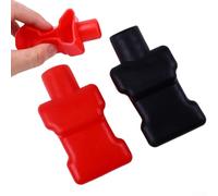 Oniissy Cubierta protectora para terminales positivos y negativos de batería de coche, funda aislante de PVC flexible, protector de extremo de cable resistente al polvo, rojo + negro, paquete de 2