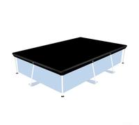 Oniissy Cubierta rectangular de tela Oxford para piscina, con protección UV, reflectante de calor, impermeable, cubierta de lona para piscina al aire libre, para jardín, 259 x 170 cm, negro (259 x 170