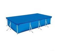 Oniissy Cubierta rectangular para piscina, marco de protección contra el polvo con diseño de cordón, para piscina al aire libre sobre el suelo, antipolvo y resistente a la lluvia (400 x 211 cm)
