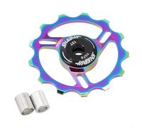 Oniissy Desviador trasero de aluminio para bicicleta de montaña con rueda guía 11T-13T, diseño ligero, compatible con sistemas de velocidad 8/9/10/11 (color metálico 13T)