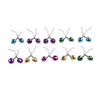 Oniissy Double For Ring - Alarmas de mordedura de pesca, paquete de 10, clips dobles para caña de pescar nocturna con construcción de acero inoxidable y plástico, compatible con la mayoría de cañas de