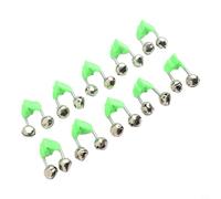 Oniissy Double For Ring Fishing Bite Alarms, paquete de 10, clips dobles para caña de pescar nocturna con construcción de acero inoxidable y plástico, compatible con la mayoría de cañas de pescar (007
