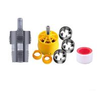 Oniissy Enhebrador de tubería de agua para rosca interna, construcción de metal con tamaño de 5,6 x 0,65 cm, gris para aplicaciones de PVC y roscado eléctrico, (B)