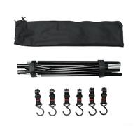 Oniissy Estante colgante triangular para acampar al aire libre, soporte de almacenamiento de aleación de aluminio resistente con ganchos de acero de plástico reforzado, diseño plegable compacto