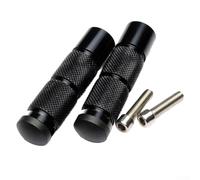 Oniissy Estriberas de aleación de aluminio antideslizantes para la mayoría de motocicletas, ajuste de alta universalidad, 1 par, color negro