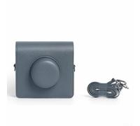 Oniissy Funda protectora para cámara Instax Wide para cámara EVO, funda de piel sintética con correa ajustable extraíble (marrón), como lo muestra la imagen, Dark gray