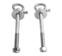 Oniissy Gancho resistente para sentadillas para bastidores eléctricos y máquinas Smith, paquete de 2 accesorios de banda de resistencia de acero con gancho oscilante, se adapta a agujeros de menos de