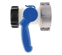 Oniissy IBC Adaptador de tanque de agua, con tuerca de unión de aluminio DN40/DN50 válvula de llave de salida, para conector de contenedor de almacenamiento de lluvia (DN40 (62 mm)