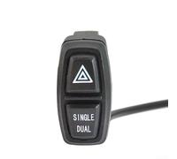 Oniissy Interruptor indicador de peligro doble individual para piezas de conversión de bicicletas eléctricas y scooters eléctricos, instalación de mango de 22,2 mm, construcción de nailon negro con