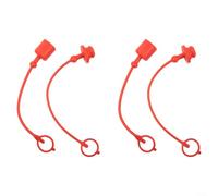 Oniissy Juego de 2 acopladores hidráulicos de conexión rápida con material de PVC y diseño mejorado para un alto rendimiento y protección resistente al desgarro en color rojo (1 pulgada)