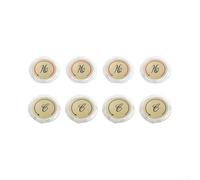 Oniissy Juego de 8 botones de índice de grifo con indicadores de calor y frío para Delta, LDR, Delex y Peerless de doble manija para regadera, repuesto