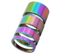 Oniissy Juego de espaciadores de ajuste de horquilla de aleación de aluminio para montaña y carretera para vástago de auriculares de bicicleta, diámetro interior de 28,6 mm, diámetro exterior de 34 mm