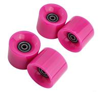 Oniissy Juego de ruedas profesionales de poliuretano para monopatín de 60 x 45 mm, 78 A, durómetro con rodamientos ABEC-9 y espaciadores para longboard Street Board, paquete de 4 (rojo Mei)