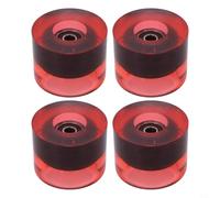 Oniissy Juego de ruedas profesionales de poliuretano para monopatín de 60 x 45 mm, durómetro 78A con rodamientos ABEC-9 y espaciadores para longboard Street Board, paquete de 4 (rojo B)