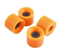 Oniissy Juego de ruedas profesionales de poliuretano para monopatín de 60 x 45 mm, durómetro 78A con rodamientos ABEC-9 y espaciadores para longboard Street Board, paquete de 4 (naranja)