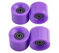 Oniissy Juego de ruedas profesionales de poliuretano para monopatín de 60 x 45 mm, durómetro 78A con rodamientos ABEC-9 y espaciadores para longboard Street Board, paquete de 4 (morado)