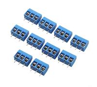 Oniissy KF301-3P - Conector de bloque de terminales azul de 3 pines de paso de 5,08 mm para PCB, para Arduino, enchufe IC, para oscilador de cristal, electrónica de bricolaje, paquete de 10