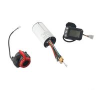Oniissy Kit de controlador de scooter eléctrico de fibra de carbono de 5.5 pulgadas con LCD de 24 V 250 W y juego de frenos para scooter eléctrico de 24/36 V, piezas impermeables ligeras de aleación