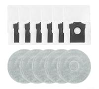 Oniissy Kit de paño de fregona y bolsa de polvo para Cecotec para Conga X100 para X-Treme, accesorios de repuesto de microfibra de sellado fuerte, 5 paños de fregona, 6 bolsas de polvo, trampa de