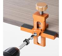 Oniissy Localizador de perforación de aleación de aluminio, Posicionador de instalación de puerta de gabinete ajustable, Localizador de montaje de puerta de gabinete para carpintería