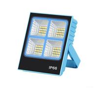 Oniissy Luz solar para acampar al aire libre con batería de 1800 mAh, linterna de carga LED para camping, senderismo y uso en puestos de calle, iluminación brillante con carga de dispositivo USB (azul