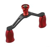 Oniissy Mango de brazo basculante doble para carrete de pesca DAIWA, pieza de repuesto compatible con modelos Fuego Prorex VLT Salamandura, material de fibra de carbono (rojo)