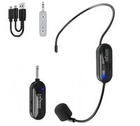 Oniissy Micrófono inalámbrico de 2.4 G con rango de 160 pies y micrófono de condensador cardioide integrado para enseñar, hablar al aire libre y transmisión en vivo