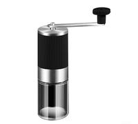 Oniissy Molinillo de café manual de acero inoxidable con rebaba cónica ajustable para espresso, prensa y métodos de preparación de vertido, diseño portátil para viajes y (negro)