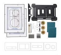 Oniissy Panel actuador magnético de azulejos con placa de empuje oculta, para la serie Geberit, sistema de descarga de baño, color negro, 22,2 x 14 cm