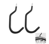 Oniissy Paquete de 2 ganchos de almacenamiento de bicicletas resistentes para montaje en pared o techo de garaje, estante colgante de acero para ahorrar espacio para organización de bicicletas, 155 x