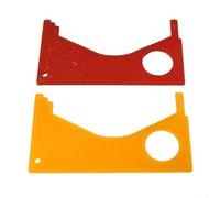 Oniissy Paquete de 4 medidores de cangrejo para mediciones de almejas para Dungeness, varios camarones y cangrejos, calibre de PVC rojo con escalas transparentes, 18 x 10 cm para Oregon,