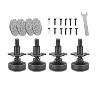 Oniissy Patas niveladoras ajustables para muebles, base de tuerca en T de rosca de 3/8-16 con patas de gabinete de acero al carbono, patas de silla, paquete de 4