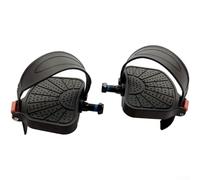 Oniissy Pedales de repuesto para bicicletas estáticas con clips de dedo del pie compatibles con manivelas de 7 roscas de goma antideslizante para entrenamiento (14 mm)