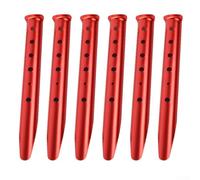 Oniissy Piquetas en forma de U para arena y nieve, paquete de 6 estacas de aleación de aluminio para camping, senderismo, mochileros, clavos ligeros en forma de U de 31 cm para playa y suelo suave