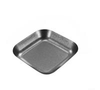 Oniissy Plato cuadrado de acero inoxidable, bandeja de aperitivos vintage para patatas fritas o carnes a la parrilla, diseño retro con acabado envejecido, para una fácil limpieza, opciones de oro