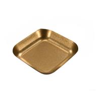 Oniissy Plato cuadrado de acero inoxidable, bandeja de aperitivos vintage para patatas fritas o carnes a la parrilla, diseño retro con acabado envejecido, para una fácil limpieza, opciones de oro