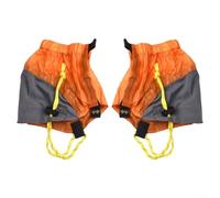 Oniissy Polainas impermeables para senderismo y campamento, tobilleras con revestimiento de silicona 20D, diseño de altura corta, parte delantera no impermeable, compatible con caminar (naranja)