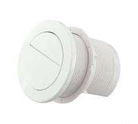 Oniissy Pulsador neumático de doble descarga cromada para inodoro, actuador de descarga neumática, accesorio de inodoro 84 x 98 mm (blanco)