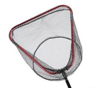 Oniissy Red de aterrizaje de peces para pesca en agua dulce y salada, diseño plegable con puerto de tornillo de 8 mm, aro de aleación de aluminio y malla de nailon revestida, 38 cm, 45 cm, 50 cm