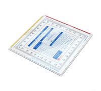 Oniissy Regla de navegación de aviación, herramienta de planificación de vuelo multifunción con transportador de mapa y escala direccional, para estudiantes y profesionales